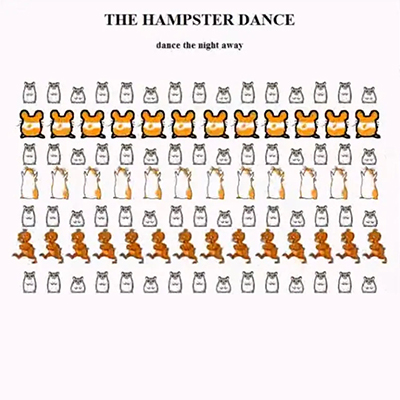 A screenshot of the Hampster Dance website