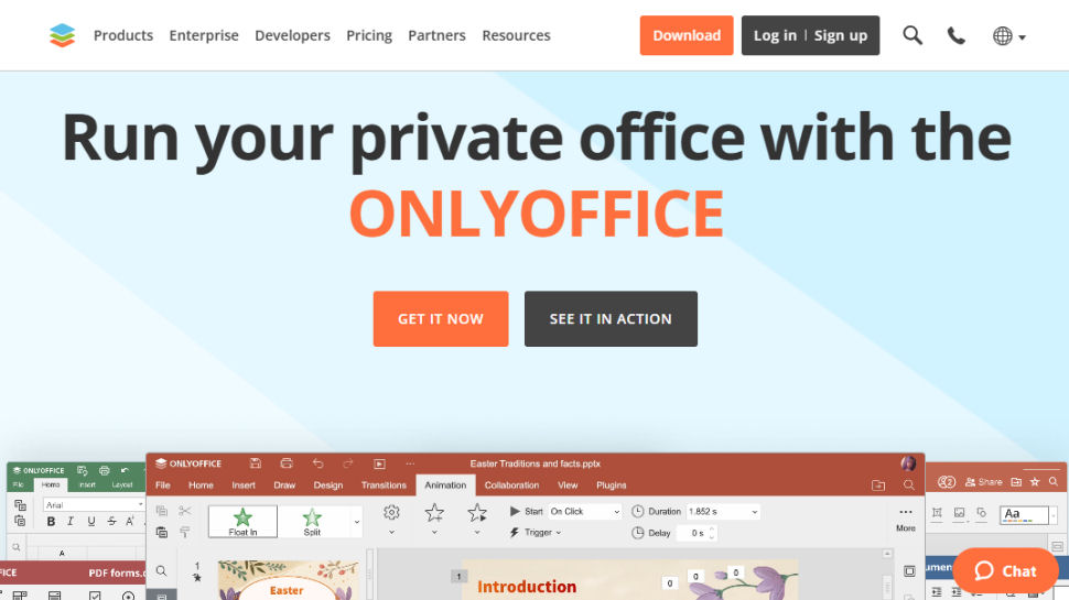 OnlyOffice website screenshot (May 2025)