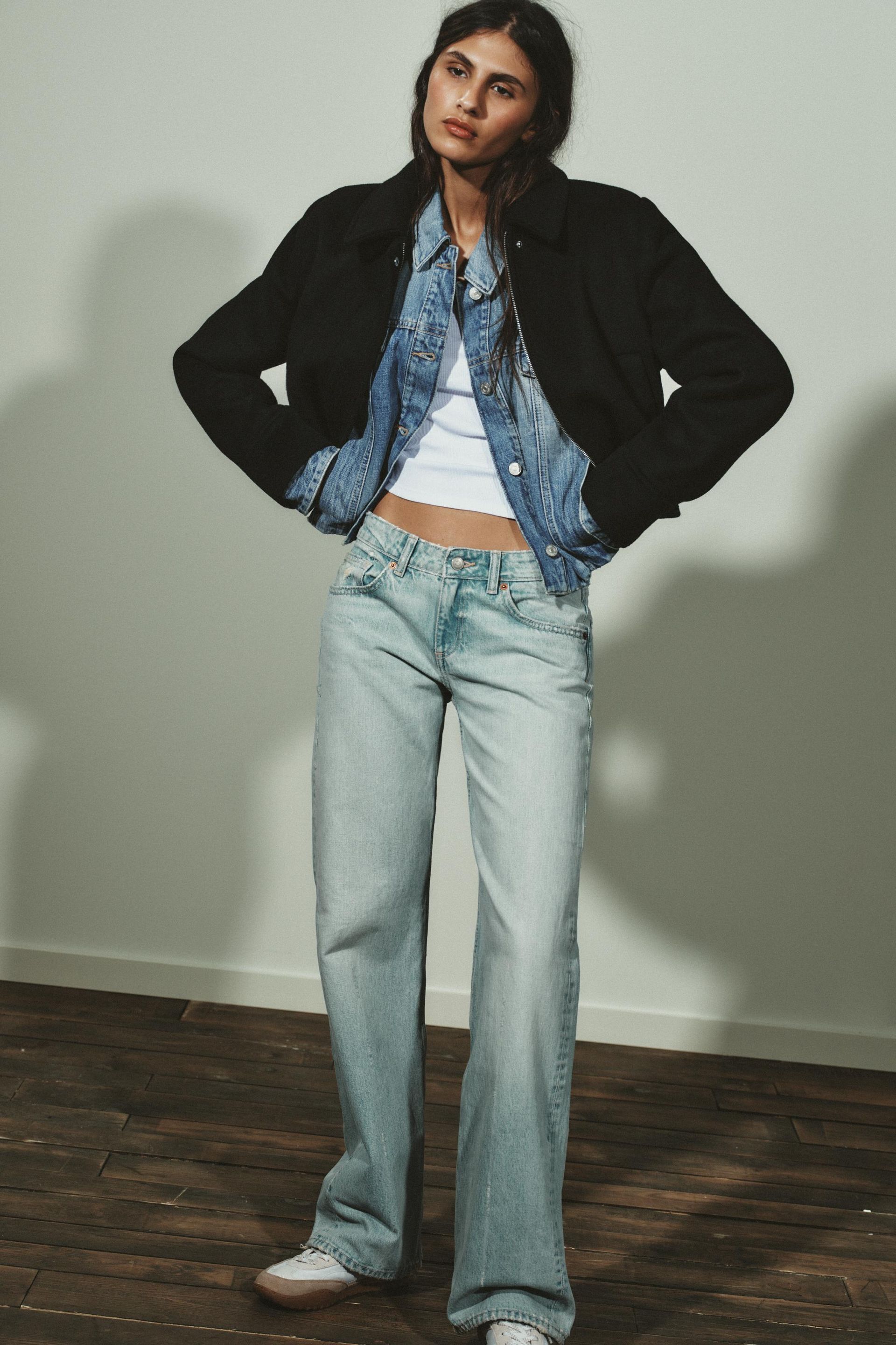 Trf Wide-Leg Low-Rise Jeans