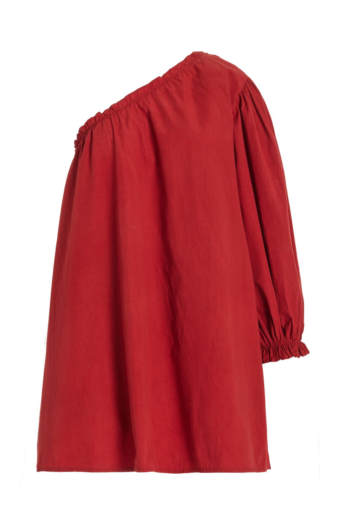 Posse Mila Asymmetric Cotton Poplin Mini Dress