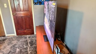 Samsung S95D OLED TV shown in a living room