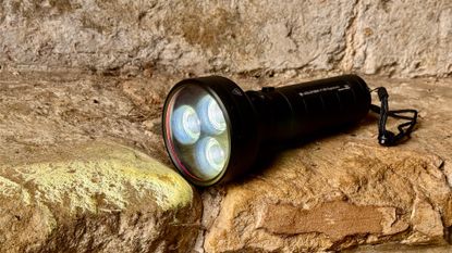 Ledlenser P18R Signature on stone