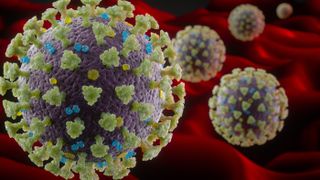 Coronavirus structure in 3D.