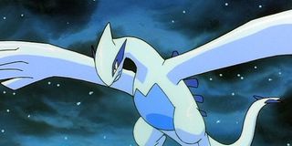 Lugia swoops in from the sky.