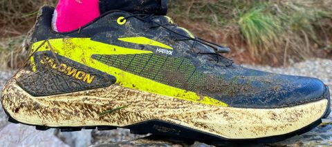 Salomon Genesis trail running shoes muddy