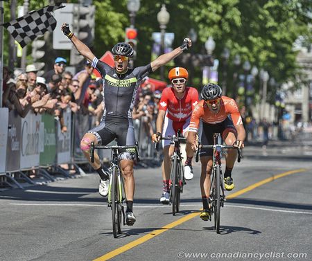 Mihkel Raim (Cycling Academy Team) wins stage 4 of the Tour de Beauce in Quebec City.
