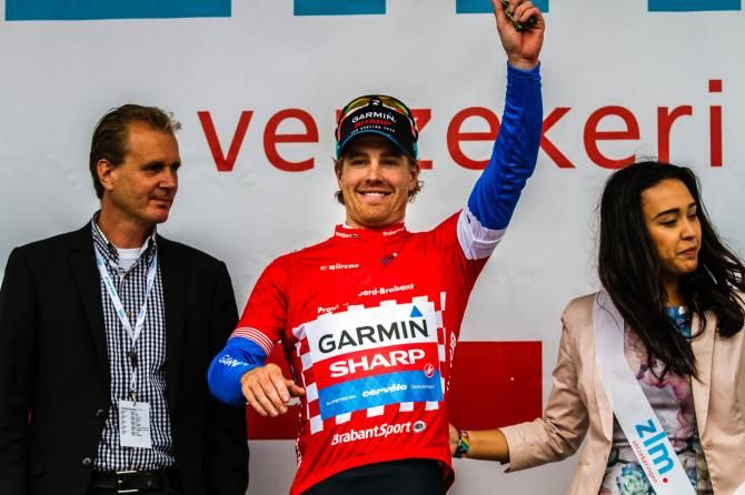 Tyler Farrar (Garmin-Sharp) in the points classification lead at ZLM Toer