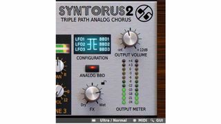 Syntorus 2 includes three configuration options that affect how the LFOs influence the delay lines.