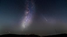 A photo of the ATLAS comet in the night sky