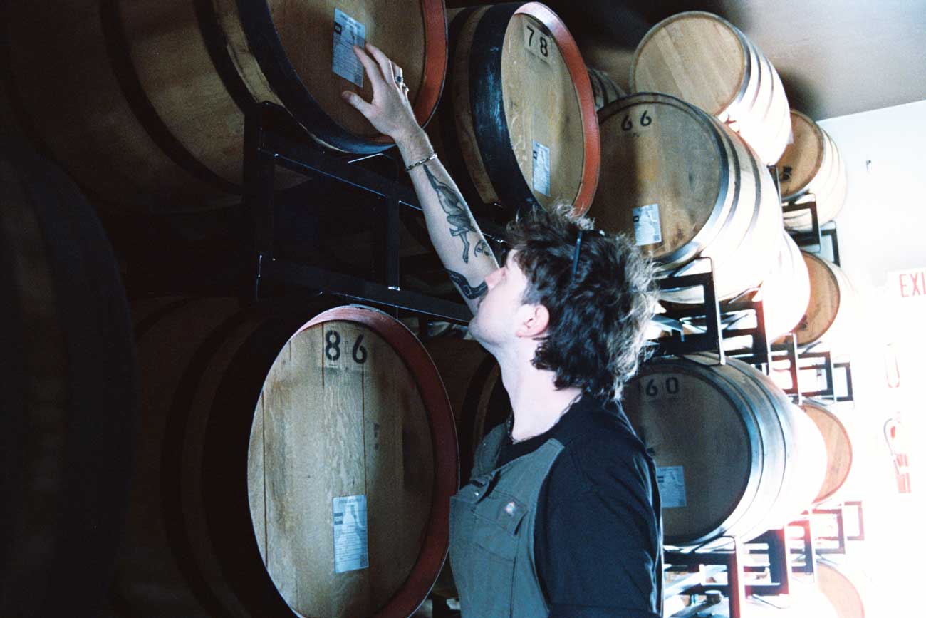Finneas Pryor with barrels