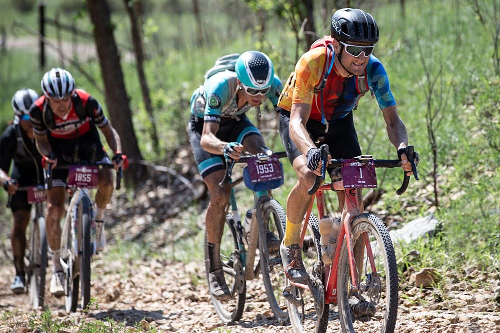 2018 winner Ted King stayed active at the front as the pace shed riders around mid-race.