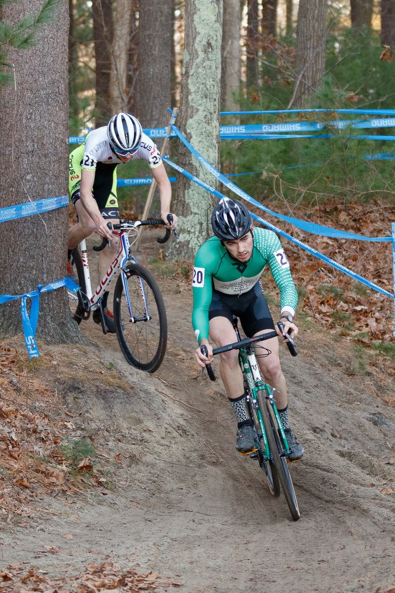 Sam O'Keefe and Jack Kisseberth on a sandy descent