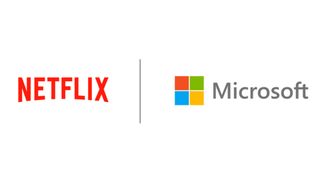 Netflix + Microsoft logos