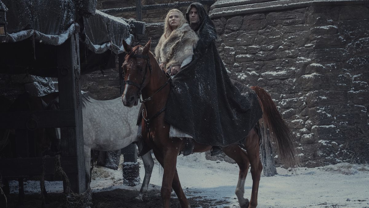 Geralt and Ciri riding Roach in Netflix&#039;s The Witcher season 2