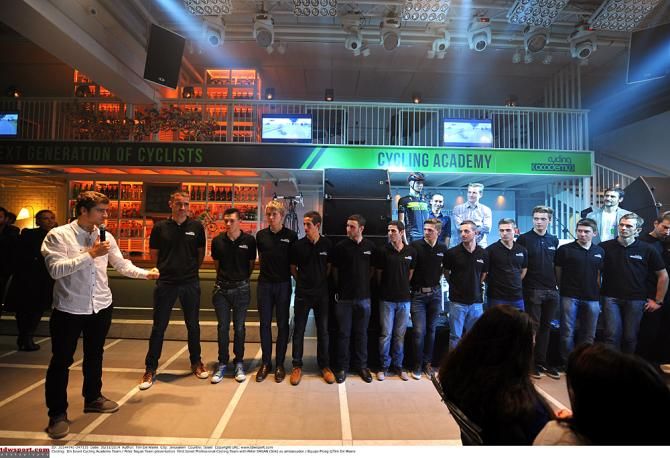 The Cycling Academy team presented by Peter Sagan