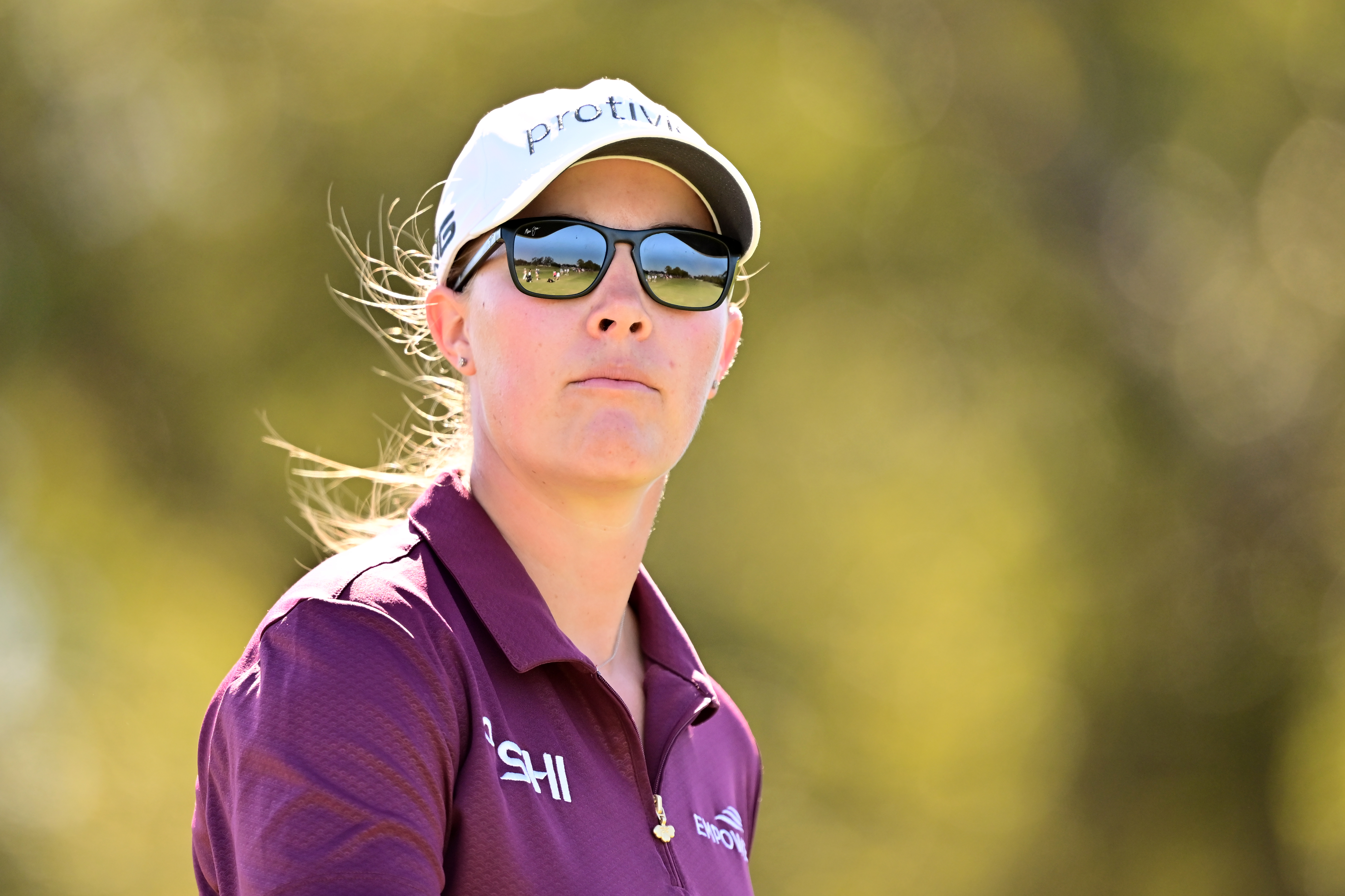 Jennifer Kupcho looks on through sunglasses at The Annika in 2025