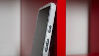 The buttons feel a bit stiff under the protective layer