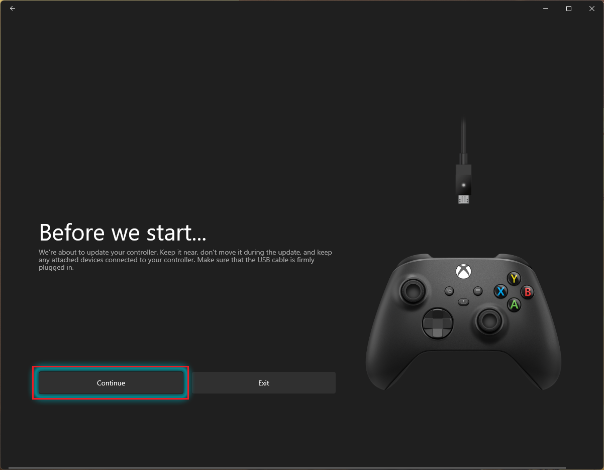 Plug Xbox controller into computer