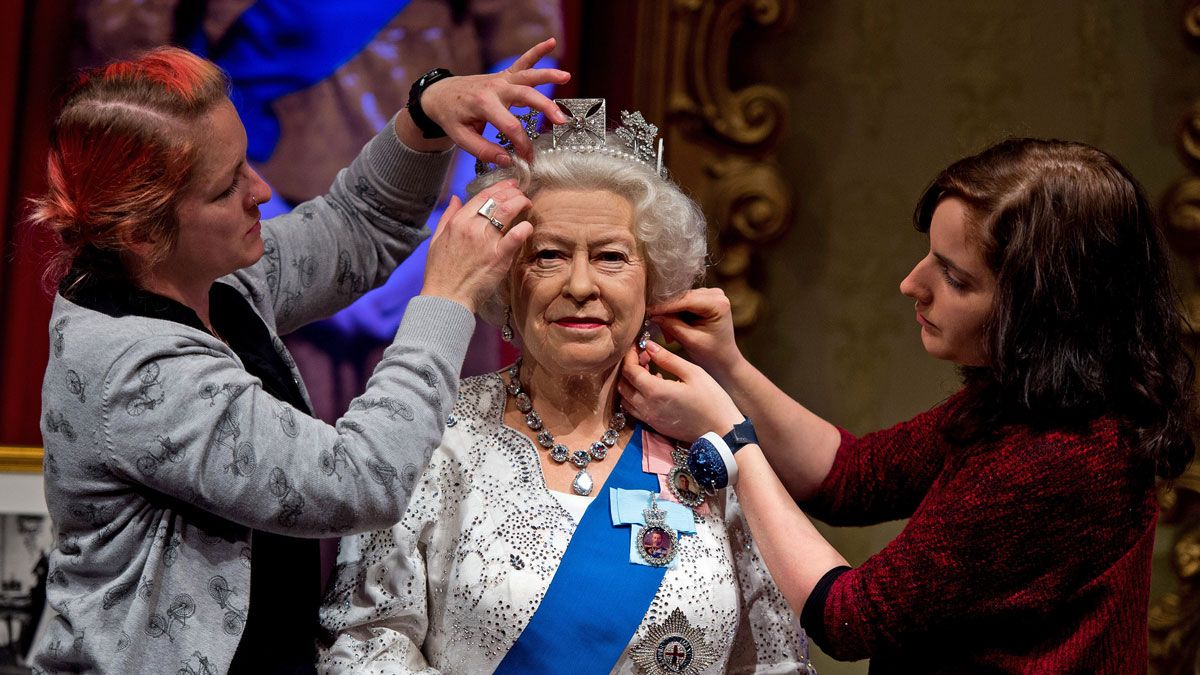 Queen Elizabeth waxwork Madam Tussauds