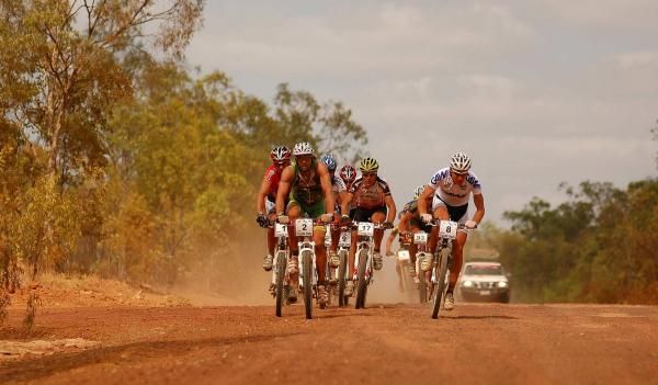Urs Huber tries to avoid the corrugations.