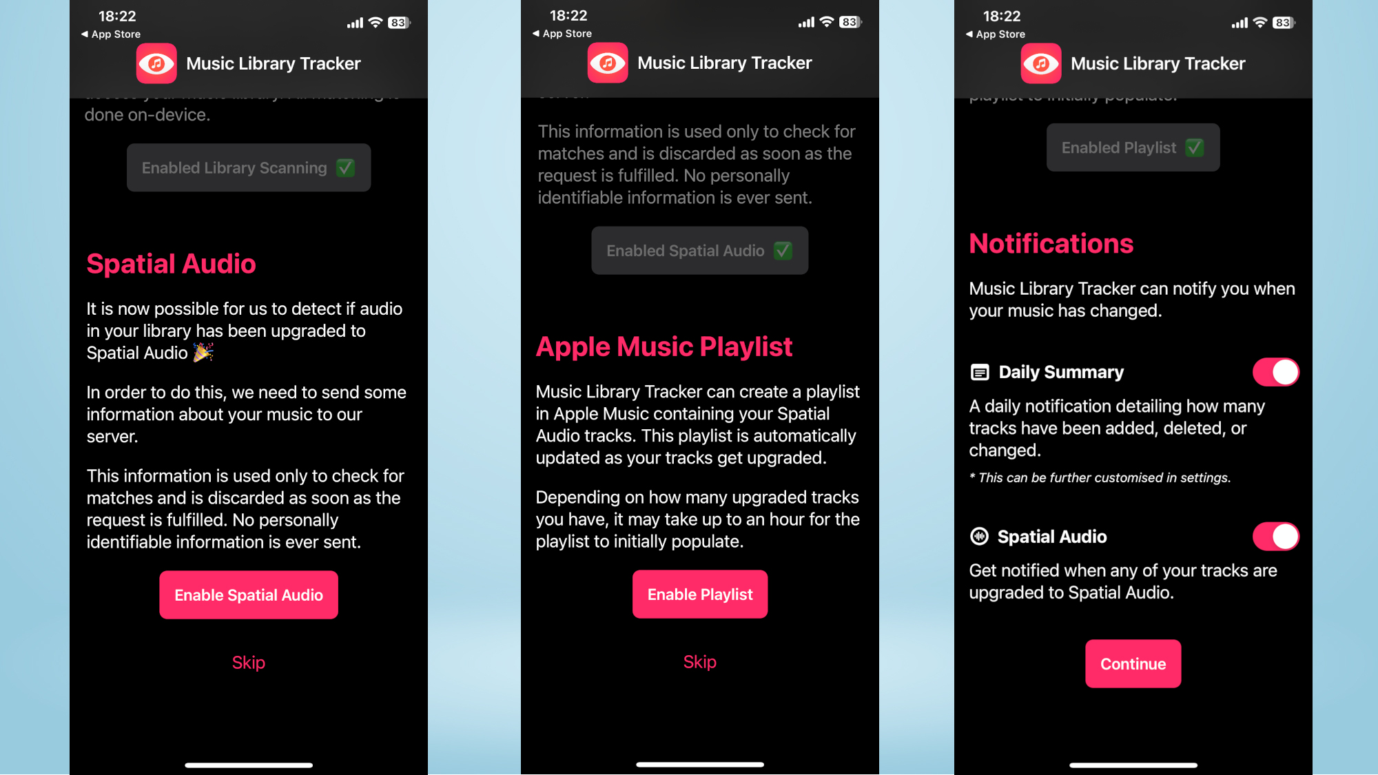 Apple Music Music Tracker Library for Spatial Audio
