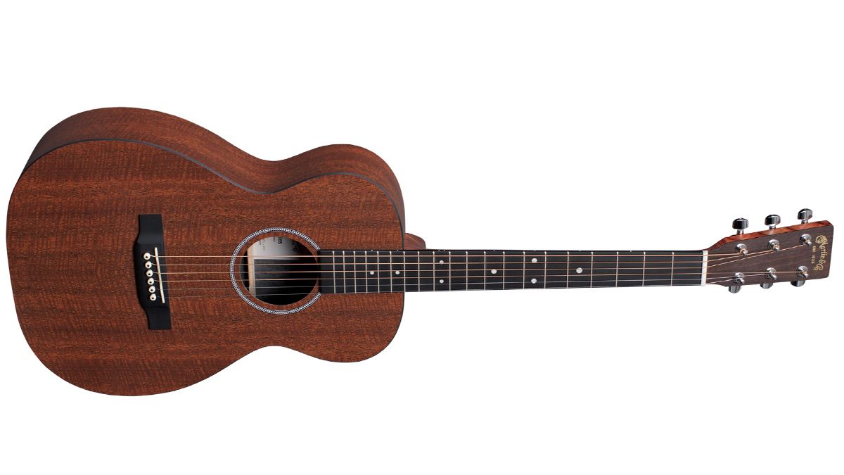 Martin 0-X1E with figured mahogany HPL top, back and sides. Price $649