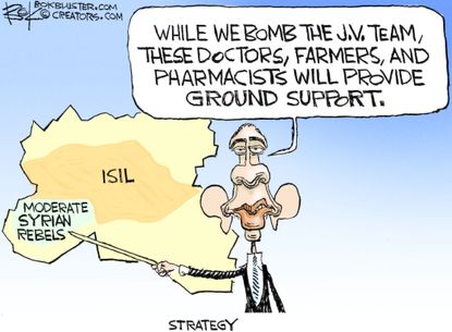Obama cartoon World ISIS strategy