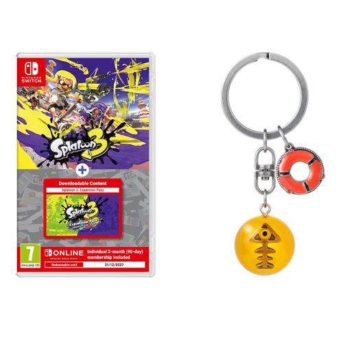 Splatoon 3 + Splatoon 3: Expansion Pass + Splatoon 3 Salmon Run Golden Egg Keyring