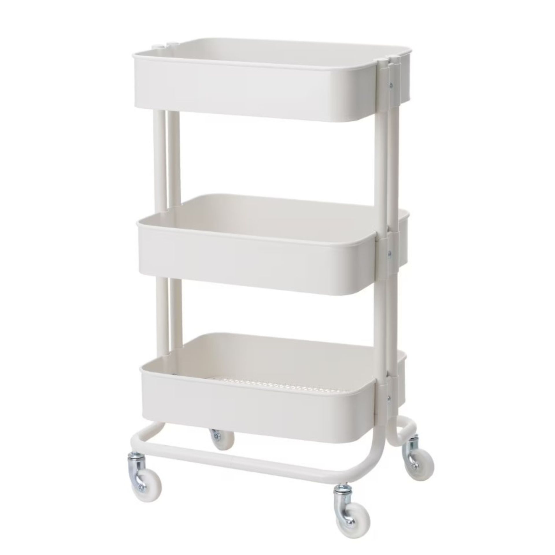 Troli penyimpanan putih