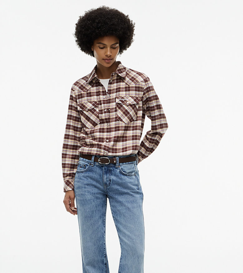Tommy Hilfiger , Check Twill Flannel Western Shirt