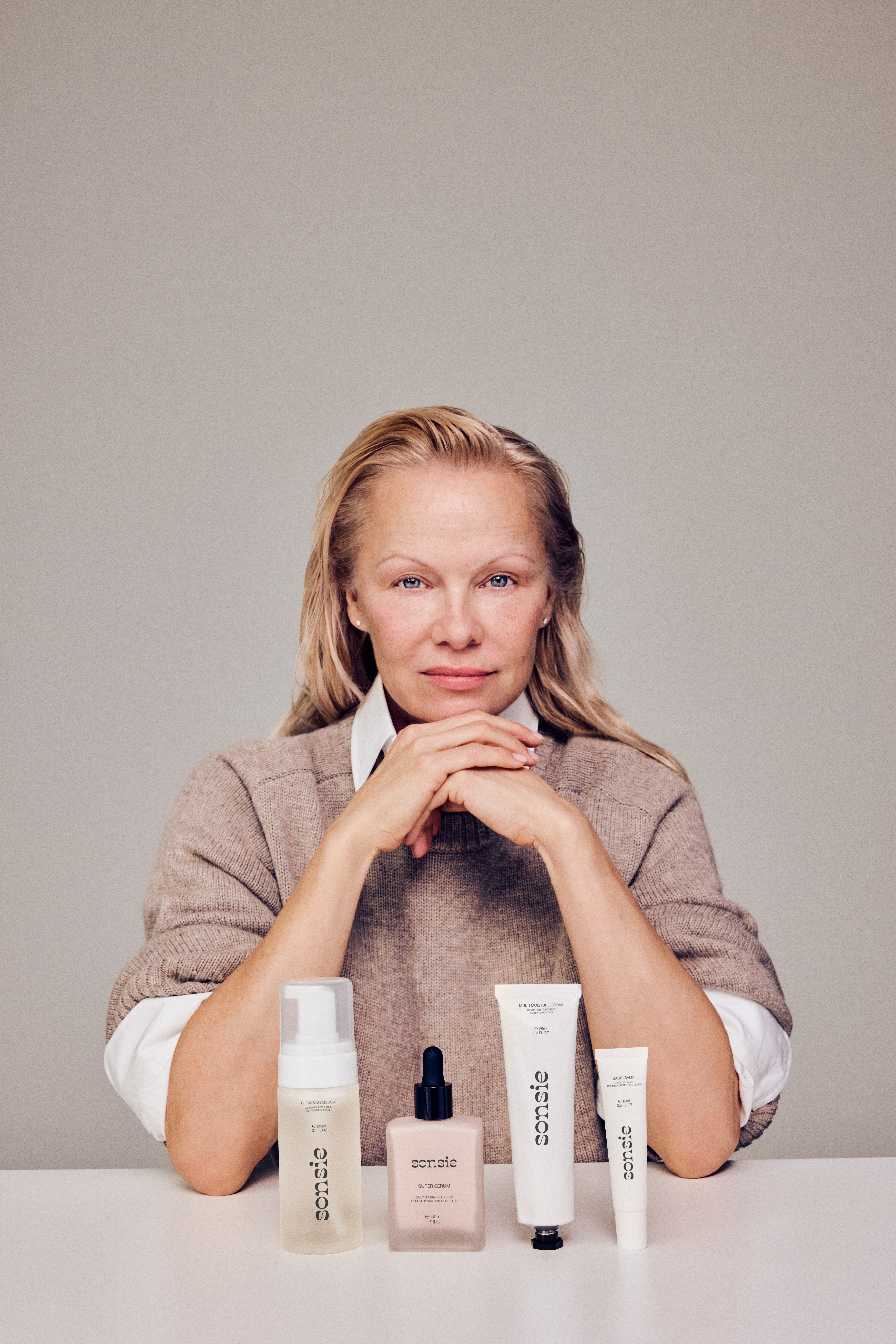 Pamela Anderson for Sonsie relaunch.