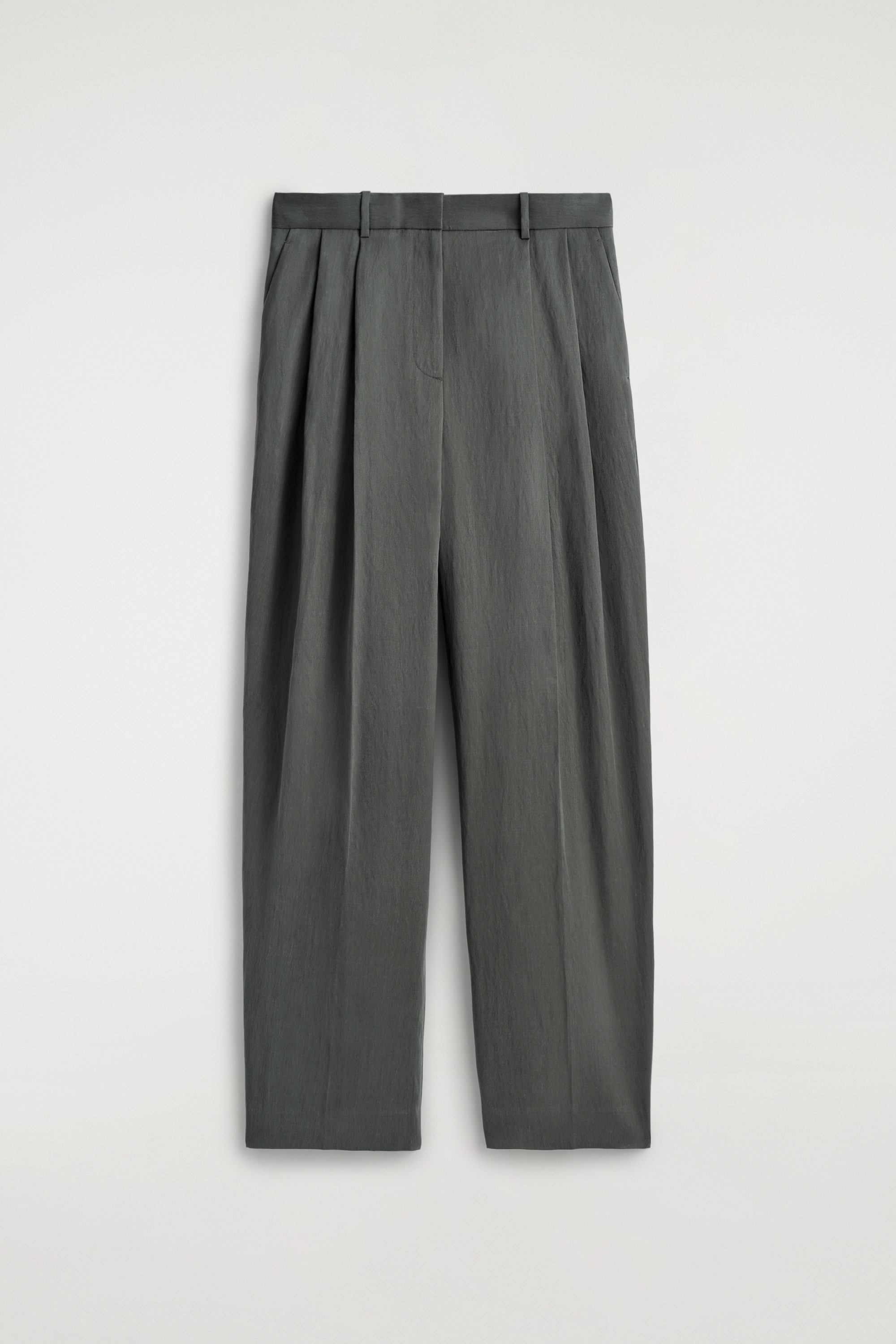 Relaxed Fluid Wide-Leg Trousers