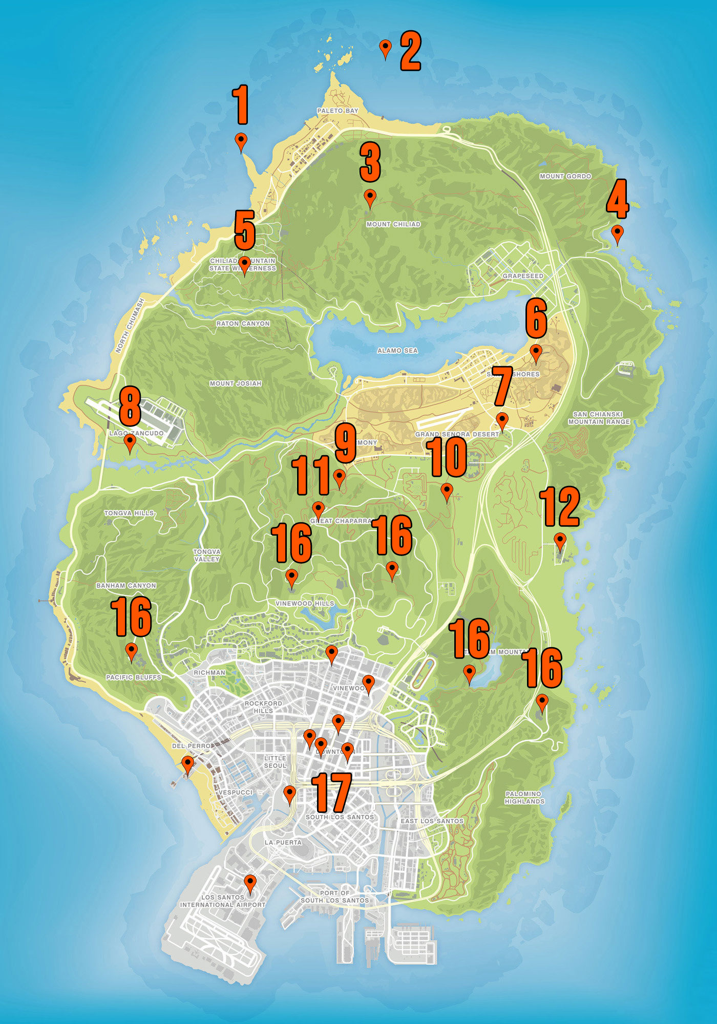 GTA Online UFOs map