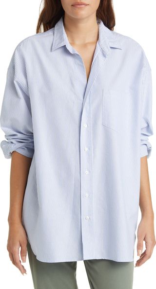 Shirley Stripe Oversize Button-Up Shirt