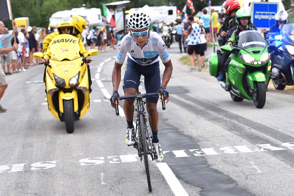 Nairo Quintana in action during stage 19