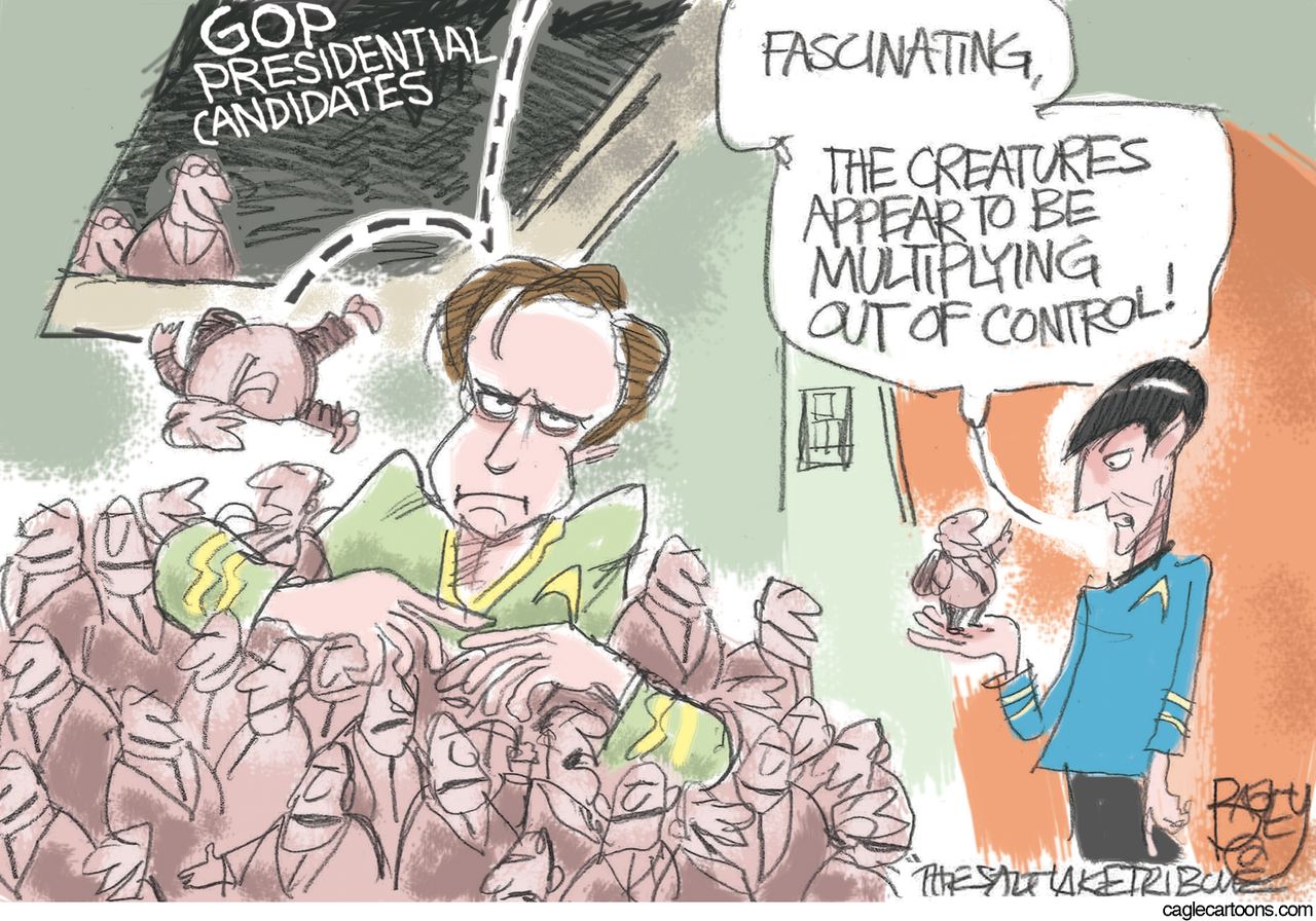 Political cartoon GOP 2016 candidates