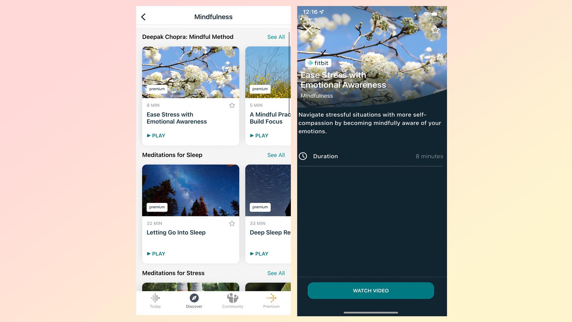 Fitbit Premium Mindfulness Photos