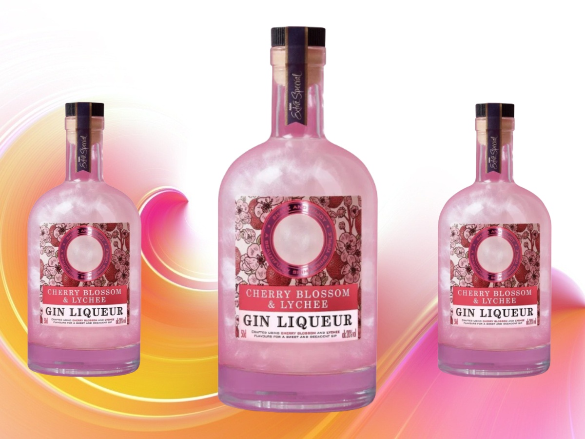 This cherry blossom and lychee Valentine&#039;s Day gin comes complete with sparkles