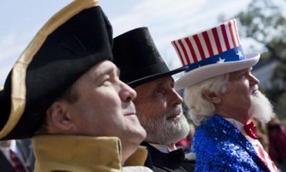 A Texas Tea Party rally: Conservative Republicans and Tea Partiers argue the federal government has exceeded the limits intended by the constitution.