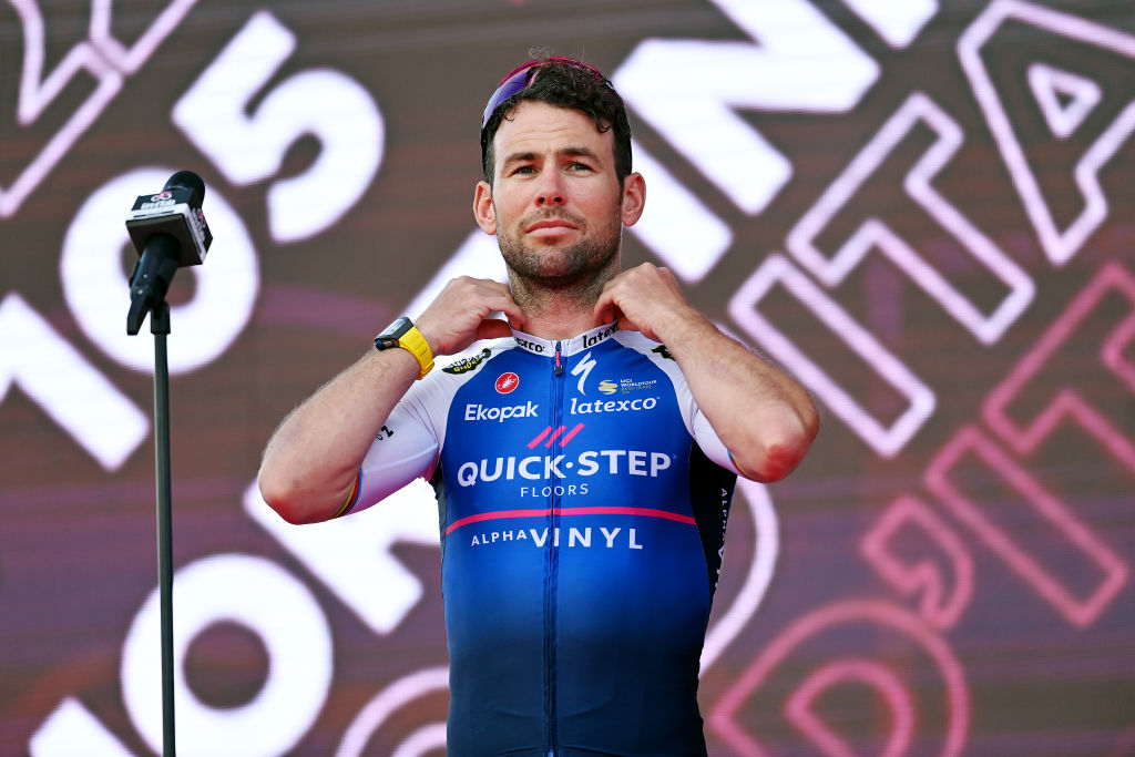 Mark Cavendish at the start of the 2022 Giro d'Italia