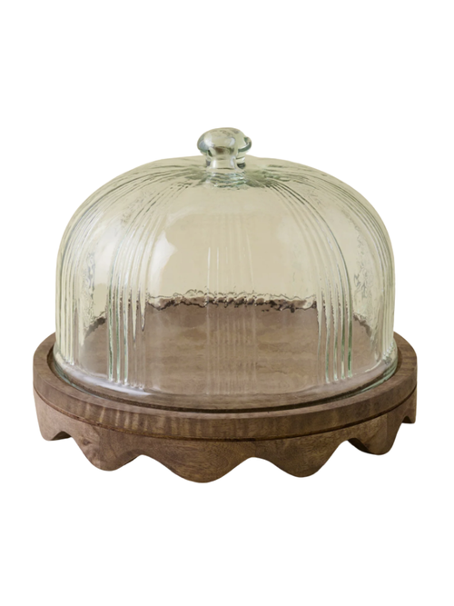 Wavy Edge Cake Stand + Fluted Dome