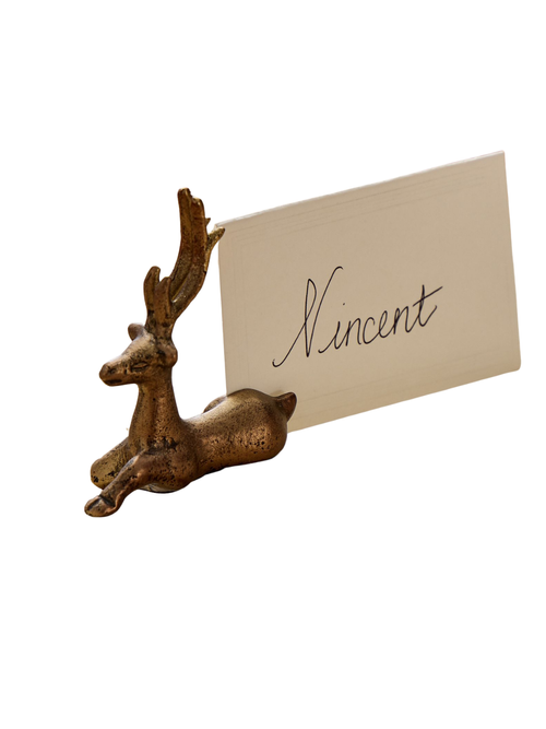 Lone Fox Woodland Deer Place Card Holder Sets