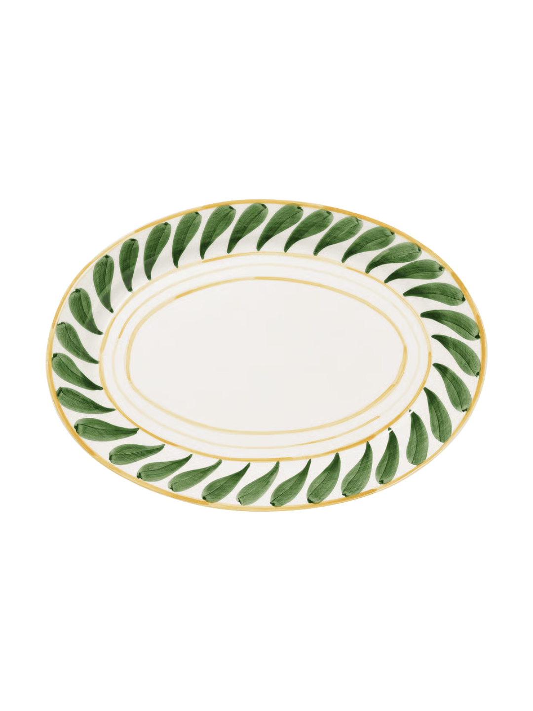 a green serving plate