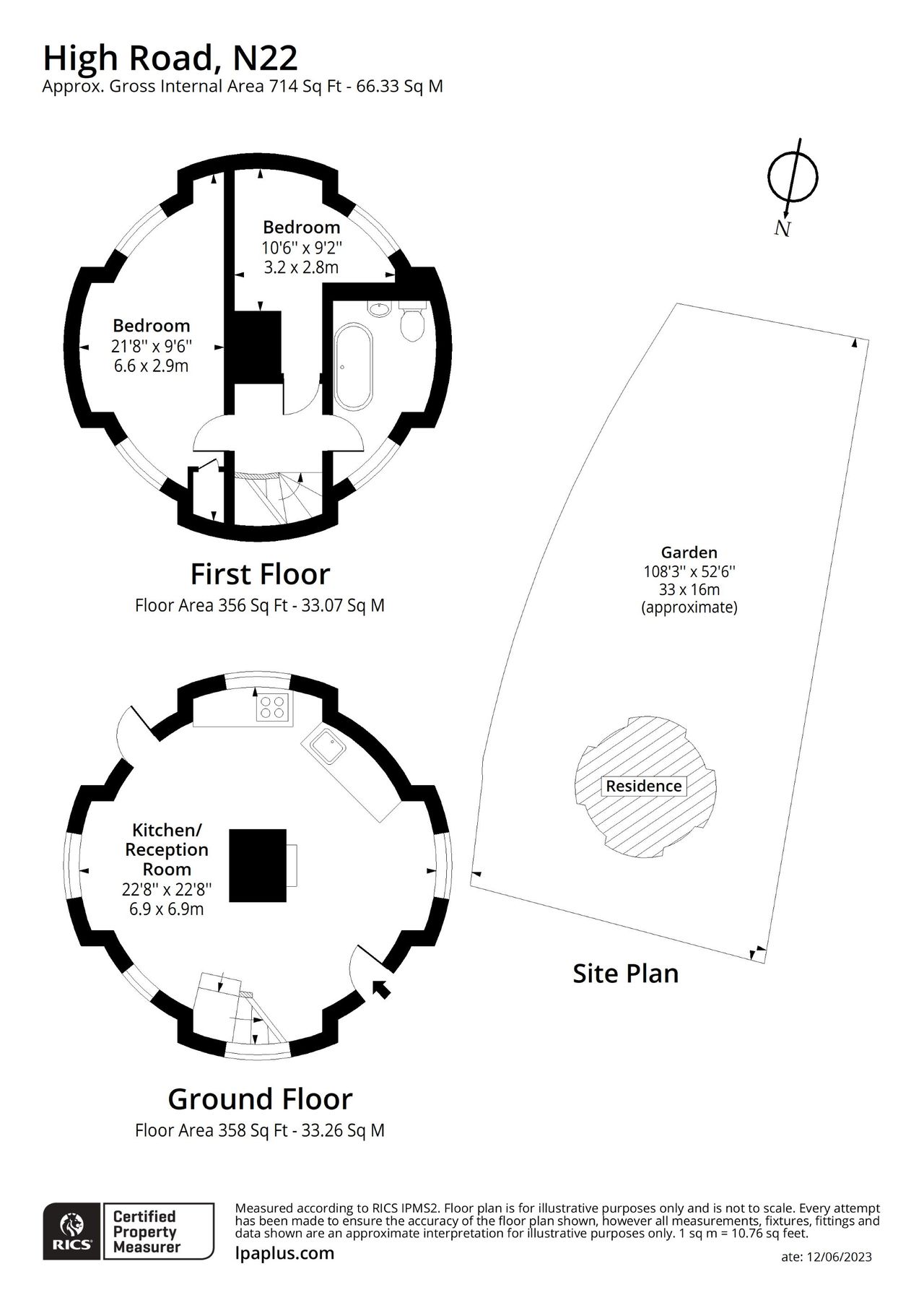 The plans for the home show both floors