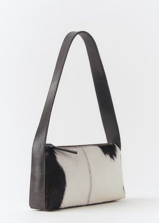 Mango, Cow Leather Shoulder Bag