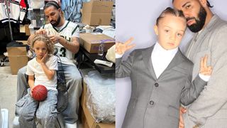 Drake and his son Adonis Graham.