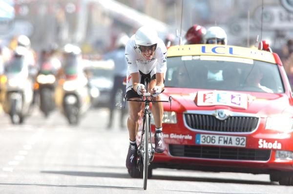 Andy Schleck (Saxo Bank) in time trial mode