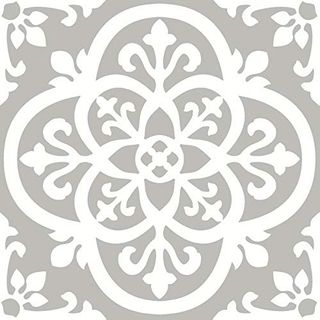 Wallpops Fp2942 Medina Peel & Stick Floor Tiles, Grey,12 X 12 Inches