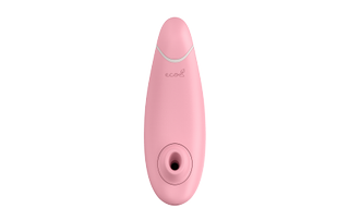 Sustainable sex toys: A product shot of the Womanizer biodegradable sex toy