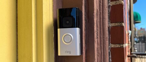 Ring Battery Doorbell Plus installed on a door frame